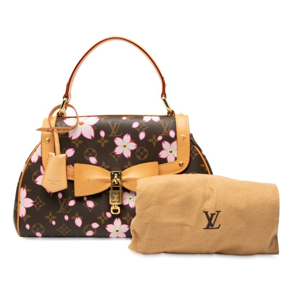 Louis Vuitton Leather Sac Monogram Cherry Brown Handbag Multicolor Blossom Retro - Picture 8 of 8